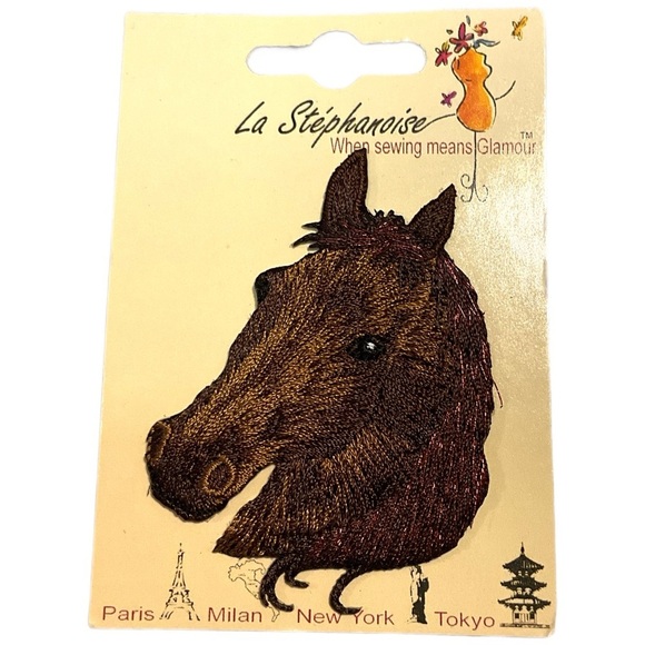 Vintage Embroidered Horse Head Patch iron on - Picture 2 of 6